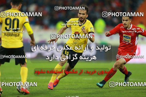 1349480, Tehran, , Iran Pro League، Persian Gulf Cup، 2018-19 season، First Leg، Week 15، Persepolis 3 v ۱ Pars Jonoubi Jam on 2018/12/14 at Azadi Stadium