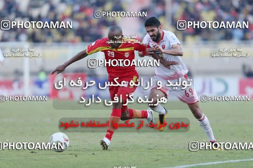 1379235, Ahvaz, , Iran Pro League، Persian Gulf Cup، 2018-19 season، Second Leg، Week 17، Foulad Khouzestan 2 v ۱ Persepolis on 2019/02/10 at Ahvaz Ghadir Stadium