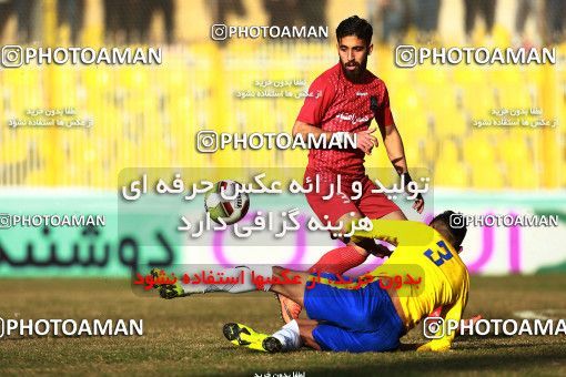 1382671, Ahvaz, , Iran Pro League، Persian Gulf Cup، 2018-19 season، Second Leg، Week 20، Naft M Soleyman 2 v 2 Nassaji Mazandaran F.C on 2019/03/01 at Behnam Mohammadi Stadium