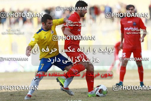 1382596, Ahvaz, , Iran Pro League، Persian Gulf Cup، 2018-19 season، Second Leg، Week 20، Naft M Soleyman 2 v 2 Nassaji Mazandaran F.C on 2019/03/01 at Behnam Mohammadi Stadium