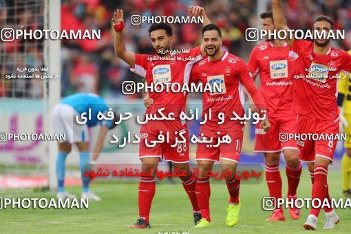 1443871, Tehran,Shahr Qods, , Iran Pro League، Persian Gulf Cup، 2018-19 season، Second Leg، Week 24، Paykan ۰ v 2 Persepolis on 2019/04/04 at Shahr-e Qods Stadium