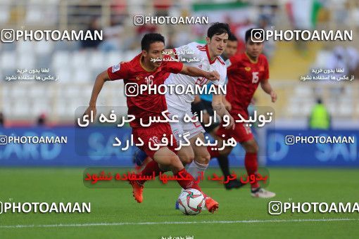 1415294, Abu Dhabi, , مسابقات فوتبال جام ملت های آسیا 2019 امارات, Group stage, Iran [*parameter:140*] v [*parameter:139*] Vietnam on 2019/01/12 at Al Nahyan Stadium