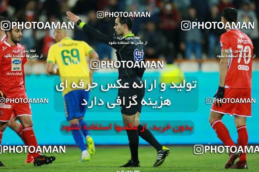 1422983, Tehran, , Iran Pro League، Persian Gulf Cup، 2018-19 season، Second Leg، Week 20، Persepolis ۱ v ۰ Sanat Naft Abadan on 2019/02/28 at Azadi Stadium