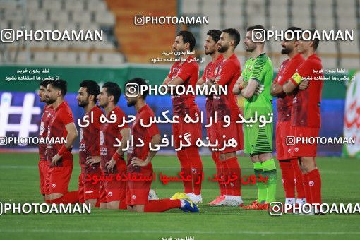 1536940, Tehran, Iran, Iran Football Pro League، Persian Gulf Cup، 2018-19 Season، Second Leg، Week 25، Persepolis ۱ v ۰ Foulad Khouzestan on 2020/07/18 at Azadi Stadium