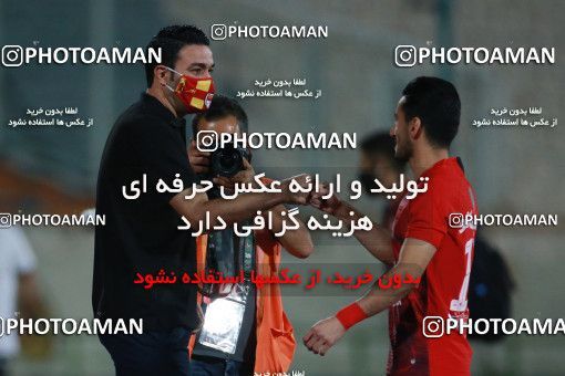 1536857, Tehran, Iran, Iran Football Pro League، Persian Gulf Cup، Week 25، Second Leg، Persepolis 1 v 0 Foulad Khouzestan on 2020/07/18 at Azadi Stadium