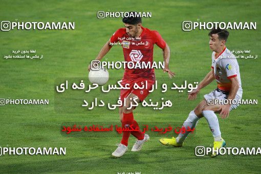 1536915, Tehran, Iran, Iran Football Pro League، Persian Gulf Cup، Week 25، Second Leg، Persepolis 1 v 0 Foulad Khouzestan on 2020/07/18 at Azadi Stadium