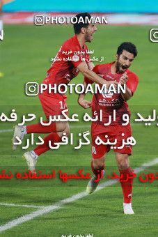 1536964, Tehran, Iran, Iran Football Pro League، Persian Gulf Cup، 2018-19 Season، Second Leg، Week 25، Persepolis ۱ v ۰ Foulad Khouzestan on 2020/07/18 at Azadi Stadium