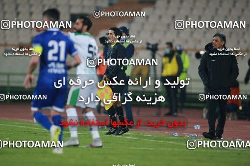 1549616, Tehran, , Iran Pro League، Persian Gulf Cup، 2020-21 season، First Leg، Week 10، Esteghlal 2 v ۰ Aluminium Arak on 2021/01/04 at Azadi Stadium