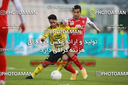 1550928, Tehran, Iran, Iran Pro League، Persian Gulf Cup، 2020-21 season، First Leg، Week 7، Persepolis ۰ v ۰ Sepahan on 2021/01/05 at Azadi Stadium