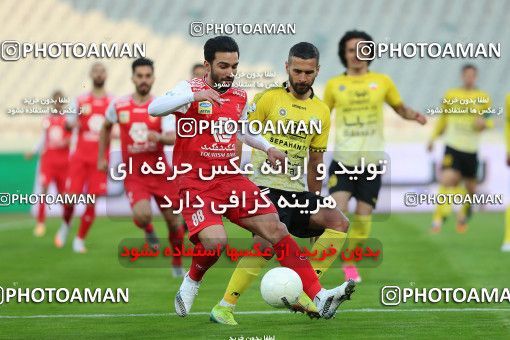 1552974, Tehran, Iran, Iran Pro League، Persian Gulf Cup، 2020-21 season، First Leg، Week 7، Persepolis ۰ v ۰ Sepahan on 2021/01/05 at Azadi Stadium