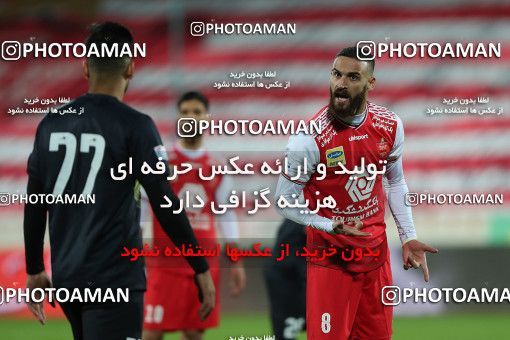 1561677, Tehran, Iran, Iran Pro League، Persian Gulf Cup، 2020-21 season، First Leg، Week 11، Persepolis 2 v ۱ Foulad Khouzestan on 2021/01/18 at Azadi Stadium