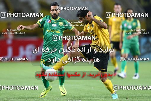 1681896, Isfahan, Iran, Iran Pro League، Persian Gulf Cup، 2020-21 season، Second Leg، Week 27، Sepahan 4 v ۱ Sanat Naft Abadan on 2021/07/10 at Naghsh-e Jahan Stadium