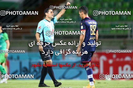 1691258, Isfahan,Fooladshahr, Iran, Iran Pro League، Persian Gulf Cup، 2020-21 season، Second Leg، Week 28، Zob Ahan Esfahan ۱ v 2 Nassaji Mazandaran F.C on 2021/07/20 at Foolad Shahr Stadium