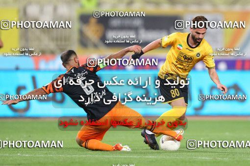 1721221, Isfahan, Iran, Iran Pro League، Persian Gulf Cup، 2021-2022 season، First Leg، Week 1، Sepahan 2 v ۰ Mes Rafsanjan on 2021/10/19 at Naghsh-e Jahan Stadium