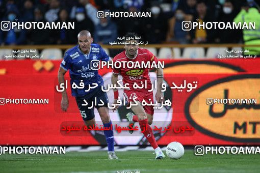 1859648, Tehran, Iran, لیگ برتر فوتبال ایران، Persian Gulf Cup، Week 23، Second Leg، Persepolis 1 v 1 Esteghlal on 2022/03/17 at Azadi Stadium