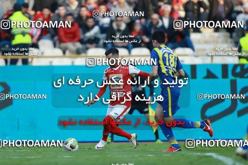 1036237, Tehran, Iran, لیگ برتر فوتبال ایران، Persian Gulf Cup، Week 20، Second Leg، Persepolis 1 v 1 Gostaresh Foulad Tabriz on 2018/01/18 at Azadi Stadium