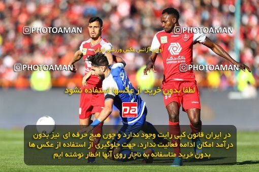 1977643, Tehran, Iran, Iran Football Pro League، Persian Gulf Cup، 2018-19 Season، Second Leg، Week 19، Persepolis 2 v 2 Esteghlal on 2020/02/06 at Azadi Stadium