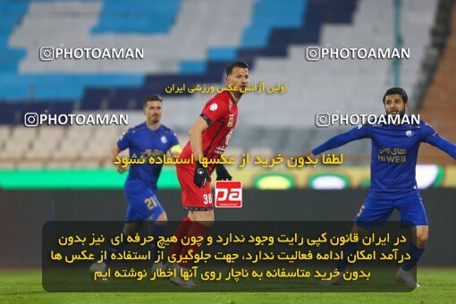 1983352, Tehran, Iran, لیگ برتر فوتبال ایران، Persian Gulf Cup، Week 8، First Leg، Esteghlal 2 v 2 Persepolis on 2021/01/11 at Azadi Stadium