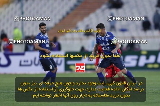 1999978, Tehran, Iran, لیگ برتر فوتبال ایران، Persian Gulf Cup، Week 23، Second Leg، Persepolis 1 v 1 Esteghlal on 2022/03/17 at Azadi Stadium