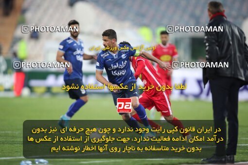 1945857, Tehran, Iran, لیگ برتر فوتبال ایران، Persian Gulf Cup، Week 23، Second Leg، Persepolis 1 v 1 Esteghlal on 2022/03/17 at Azadi Stadium