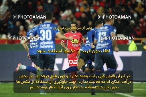 1945871, Tehran, Iran, لیگ برتر فوتبال ایران، Persian Gulf Cup، Week 23، Second Leg، Persepolis 1 v 1 Esteghlal on 2022/03/17 at Azadi Stadium