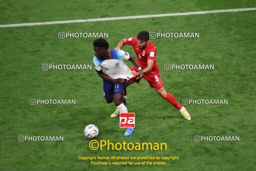 1961610, Al Rayyan, Qatar, 2022 FIFA World Cup, Group stage, Group B, England 6 v 2 Iran on 2022/11/21 at Khalifa International Stadium