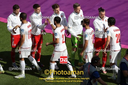 1961386, Al Rayyan, Qatar, 2022 FIFA World Cup, Group stage, Group B, Wales 0 v 2 Iran on 2022/11/25 at Ahmad bin Ali Stadium