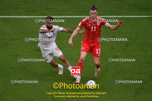 1961509, Al Rayyan, Qatar, 2022 FIFA World Cup, Group stage, Group B, Wales 0 v 2 Iran on 2022/11/25 at Ahmad bin Ali Stadium