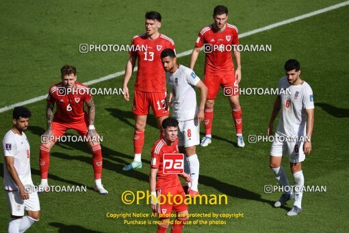 1961520, Al Rayyan, Qatar, 2022 FIFA World Cup, Group stage, Group B, Wales 0 v 2 Iran on 2022/11/25 at Ahmad bin Ali Stadium