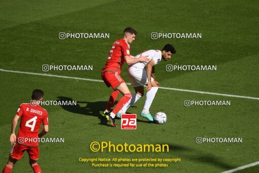 1961570, Al Rayyan, Qatar, 2022 FIFA World Cup, Group stage, Group B, Wales 0 v 2 Iran on 2022/11/25 at Ahmad bin Ali Stadium