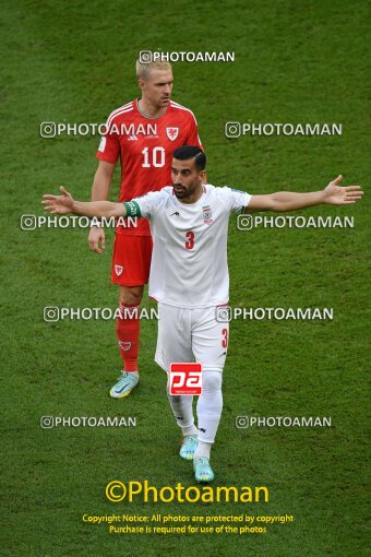 1961597, Al Rayyan, Qatar, 2022 FIFA World Cup, Group stage, Group B, Wales 0 v 2 Iran on 2022/11/25 at Ahmad bin Ali Stadium