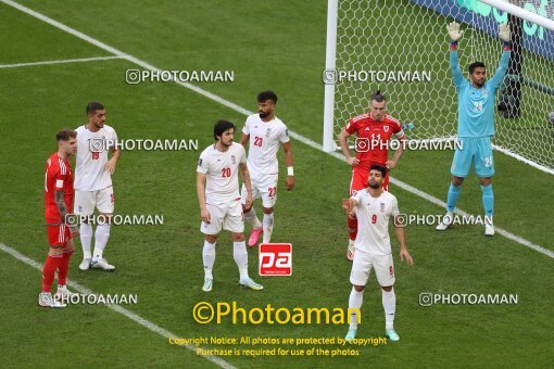 1961826, Al Rayyan, Qatar, 2022 FIFA World Cup, Group stage, Group B, Wales 0 v 2 Iran on 2022/11/25 at Ahmad bin Ali Stadium