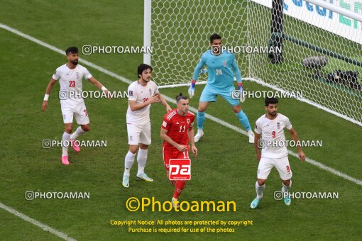 1961835, Al Rayyan, Qatar, 2022 FIFA World Cup, Group stage, Group B, Wales 0 v 2 Iran on 2022/11/25 at Ahmad bin Ali Stadium