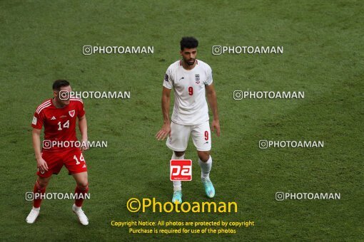 1961851, Al Rayyan, Qatar, 2022 FIFA World Cup, Group stage, Group B, Wales 0 v 2 Iran on 2022/11/25 at Ahmad bin Ali Stadium