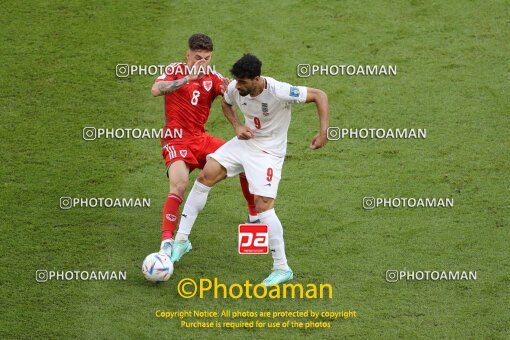 1961868, Al Rayyan, Qatar, 2022 FIFA World Cup, Group stage, Group B, Wales 0 v 2 Iran on 2022/11/25 at Ahmad bin Ali Stadium