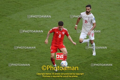 1961903, Al Rayyan, Qatar, 2022 FIFA World Cup, Group stage, Group B, Wales 0 v 2 Iran on 2022/11/25 at Ahmad bin Ali Stadium