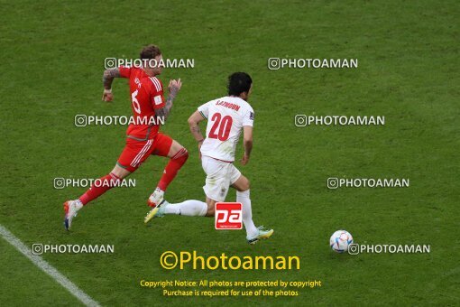 1961908, Al Rayyan, Qatar, 2022 FIFA World Cup, Group stage, Group B, Wales 0 v 2 Iran on 2022/11/25 at Ahmad bin Ali Stadium