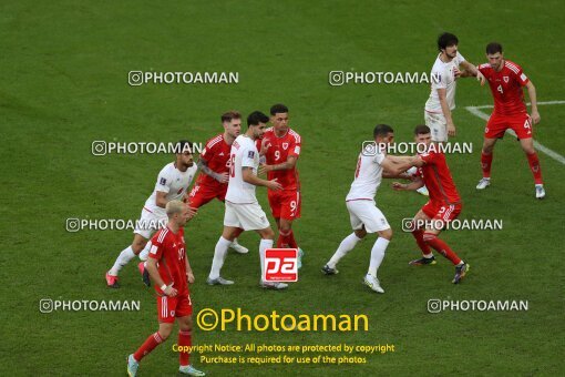 1961943, Al Rayyan, Qatar, 2022 FIFA World Cup, Group stage, Group B, Wales 0 v 2 Iran on 2022/11/25 at Ahmad bin Ali Stadium