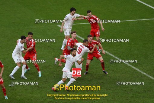 1961947, Al Rayyan, Qatar, 2022 FIFA World Cup, Group stage, Group B, Wales 0 v 2 Iran on 2022/11/25 at Ahmad bin Ali Stadium