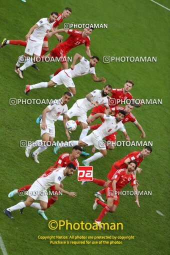 1962042, Al Rayyan, Qatar, 2022 FIFA World Cup, Group stage, Group B, Wales 0 v 2 Iran on 2022/11/25 at Ahmad bin Ali Stadium