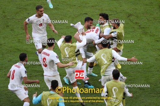 1962112, Al Rayyan, Qatar, 2022 FIFA World Cup, Group stage, Group B, Wales 0 v 2 Iran on 2022/11/25 at Ahmad bin Ali Stadium