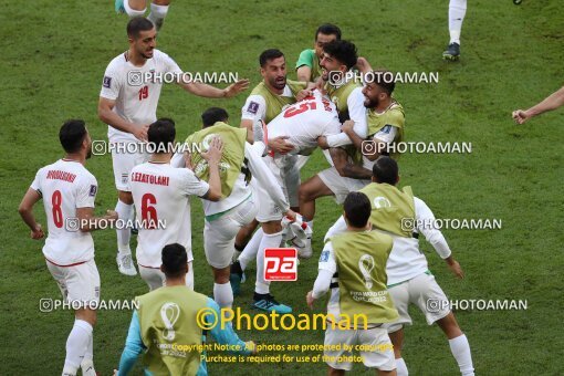 1962113, Al Rayyan, Qatar, 2022 FIFA World Cup, Group stage, Group B, Wales 0 v 2 Iran on 2022/11/25 at Ahmad bin Ali Stadium