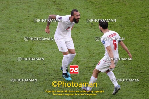 1962145, Al Rayyan, Qatar, 2022 FIFA World Cup, Group stage, Group B, Wales 0 v 2 Iran on 2022/11/25 at Ahmad bin Ali Stadium