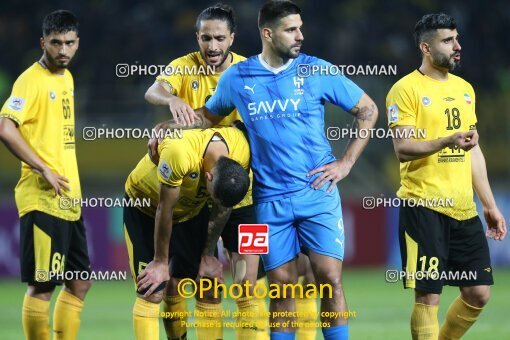 2212150, lsfahann,Mobarakeh, Iran, AFC Champions League 2023, Eighth final, Going Play, Sepahan 1 v 3 Al-Hilal FC on 2024/02/15 at Naghsh-e Jahan Stadium