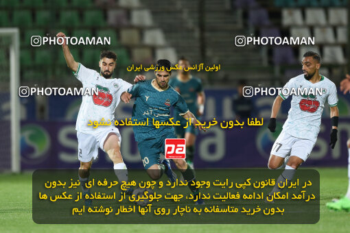 2258145, Isfahan,Fooladshahr, Iran, Iran Pro League، Persian Gulf Cup، 2023-2024 season، Second Leg، Week 22، Zob Ahan Esfahan ۰ v 2 Shams Azar F.C. on 2024/04/06 at Foolad Shahr Stadium