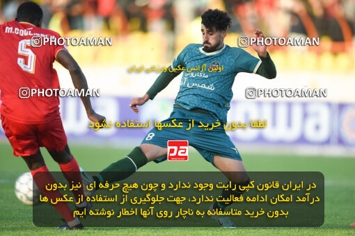 2259385, Qazvin, Iran, Iran Pro League، Persian Gulf Cup، 2023-2024 season، Second Leg، Week 23، Shams Azar F.C. ۱ v ۰ Foulad Khouzestan on 2024/04/12 at ورزشگاه سردار آزادگان