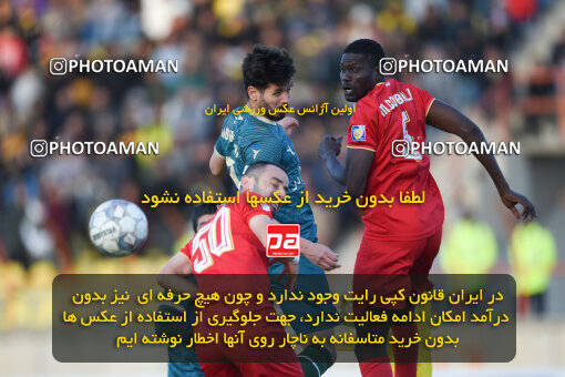 2259423, Qazvin, Iran, Iran Pro League، Persian Gulf Cup، 2023-2024 season، Second Leg، Week 23، Shams Azar F.C. ۱ v ۰ Foulad Khouzestan on 2024/04/12 at ورزشگاه سردار آزادگان