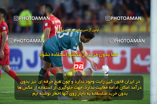 2259497, Qazvin, Iran, Iran Pro League، Persian Gulf Cup، 2023-2024 season، Second Leg، Week 23، Shams Azar F.C. ۱ v ۰ Foulad Khouzestan on 2024/04/12 at ورزشگاه سردار آزادگان