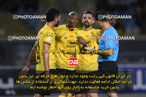 2293599, Isfahan, Iran, Iran Pro League، Persian Gulf Cup، 2023-2024 season، Second Leg، Week 30، Sepahan 4 v ۱ Shams Azar F.C. on 2024/06/01 at Naghsh-e Jahan Stadium