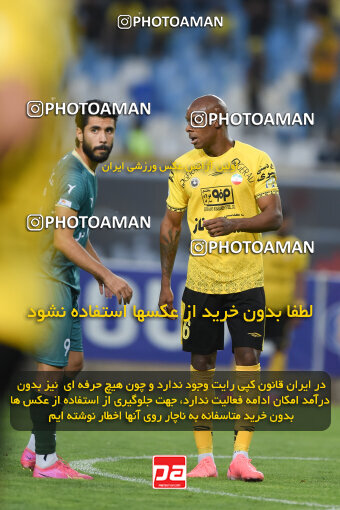 2293924, Isfahan, Iran, Iran Pro League، Persian Gulf Cup، 2023-2024 season، Second Leg، Week 30، Sepahan 4 v ۱ Shams Azar F.C. on 2024/06/01 at Naghsh-e Jahan Stadium